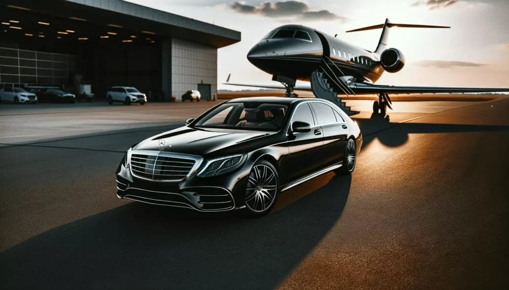 Luxury Taxi Waiting at Amsterdam Airport